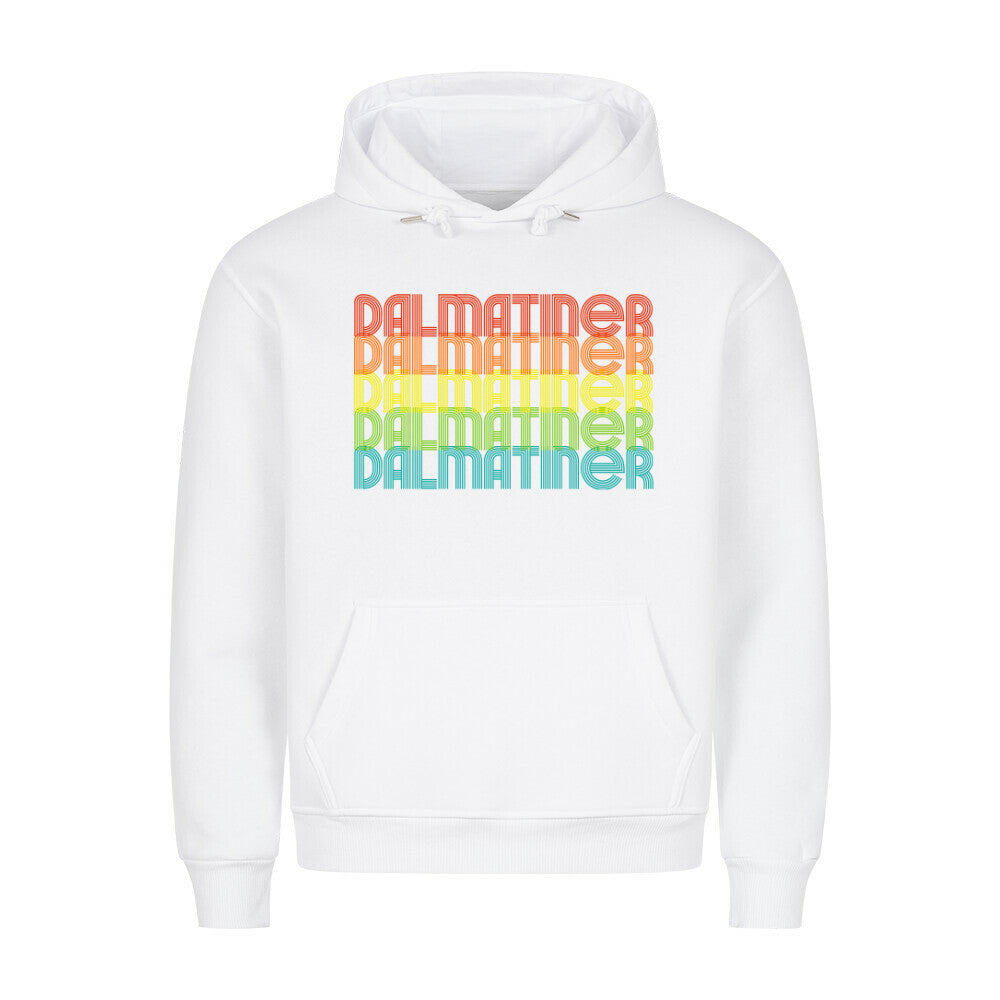 Premium Hoodie "Dalmatiner - RETRO" Weiß – hunde-shirt.de