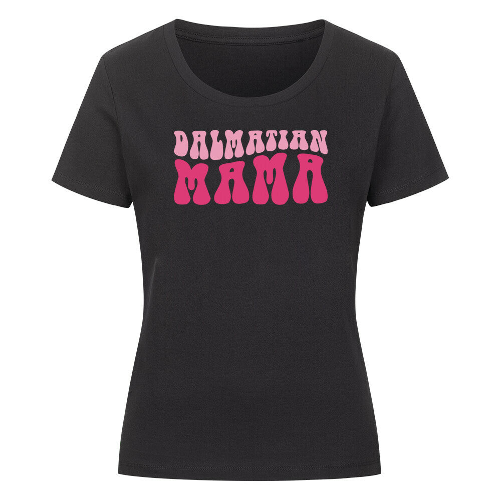 Premium Organic Damen-Shirt "Dalmatiner - Mama" Schwarz – hunde-shirt.de