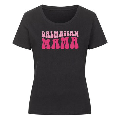 Premium Organic Damen-Shirt "Dalmatiner - Mama" Schwarz – hunde-shirt.de