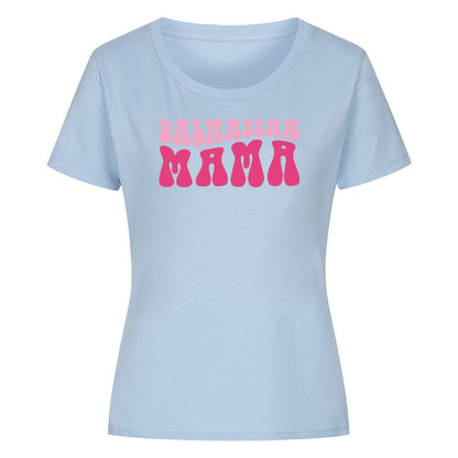 Premium Organic Damen-Shirt "Dalmatiner - Mama" Sky Blue – hunde-shirt.de