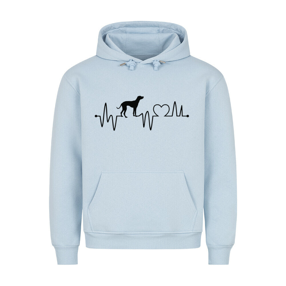 Premium Hoodie "Dalmatiner - Heartbeat" Babyblau – hunde-shirt.de
