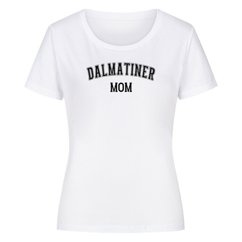 Premium Organic Damen-Shirt "Dalmatiner - MOM" Weiß – hunde-shirt.de