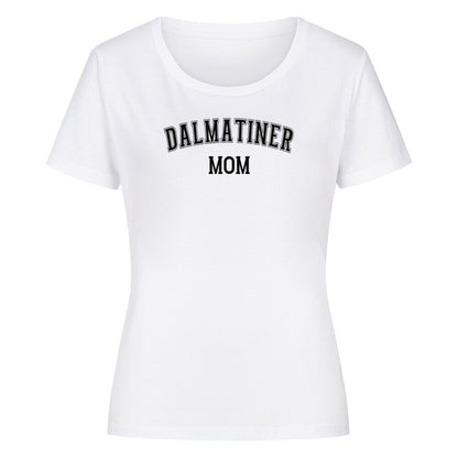Premium Organic Damen-Shirt "Dalmatiner - MOM" Weiß – hunde-shirt.de