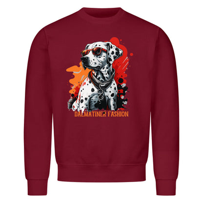 Premium Sweatshirt "Dalmatiner - Fashion" Burgunder – hunde-shirt.de