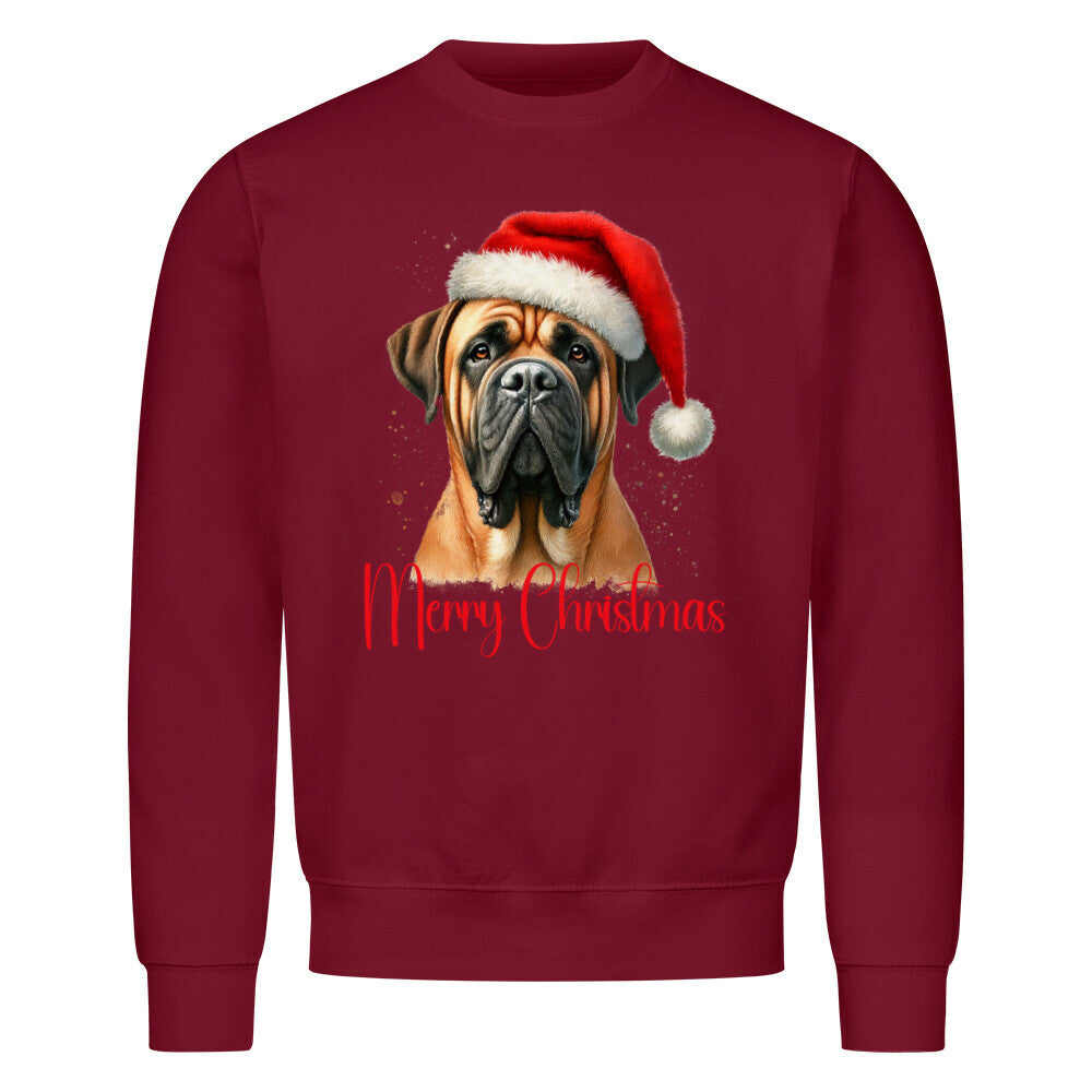 Premium Sweatshirt "Ca de Bou - Merry Christmas" Burgunder – hunde-shirt.de