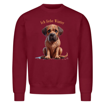 Premium Sweatshirt "Ca de Bou - Ich liebe..." Burgunder – hunde-shirt.de