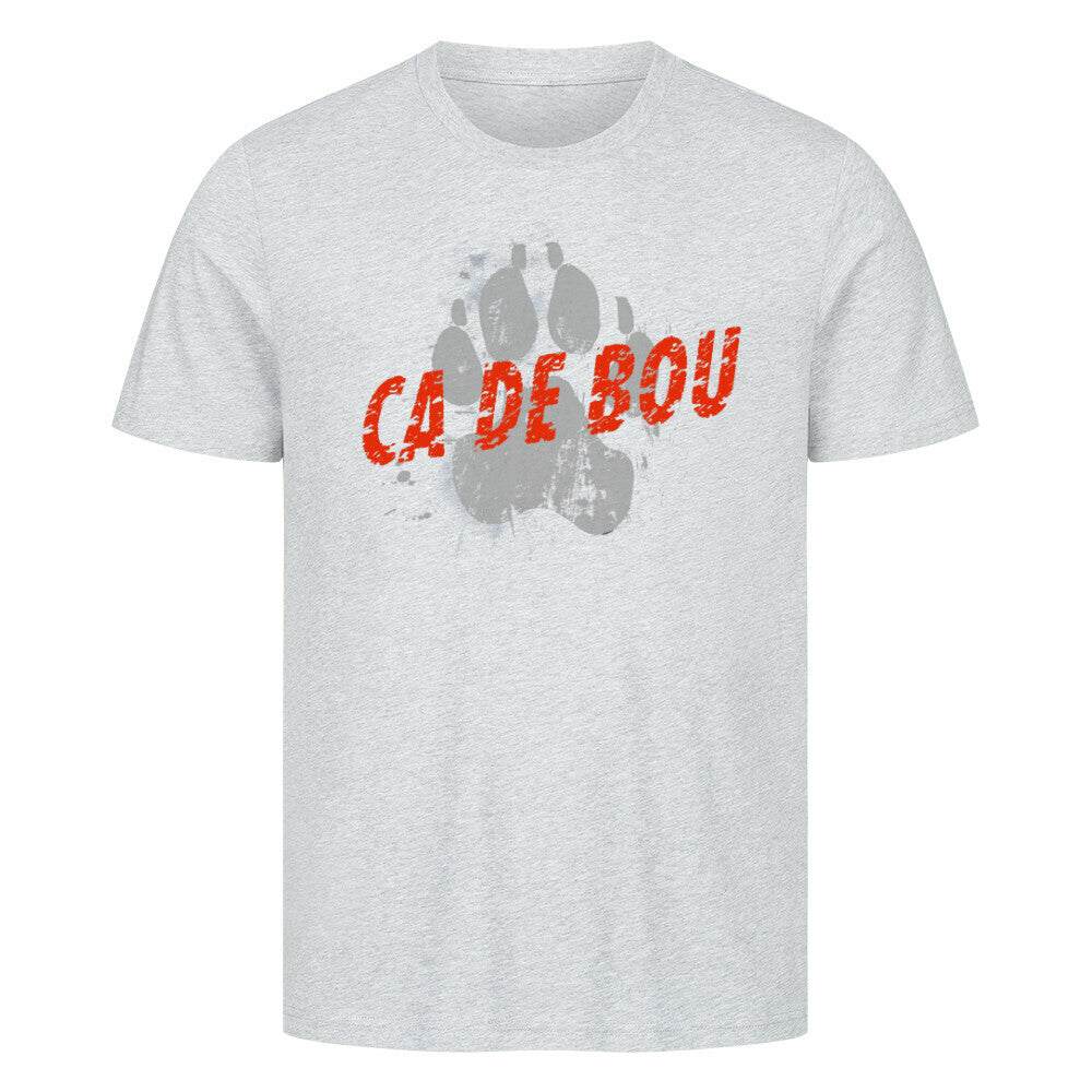 Premium T-Shirt "Ca de Bou - PAW" Heather Grey – hunde-shirt.de