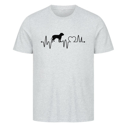 Premium T-Shirt "Ca de Bou - Heartbeat" Heather Grey – hunde-shirt.de