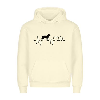 Premium Hoodie "Ca de Bou - Heartbeat" Beige – hunde-shirt.de