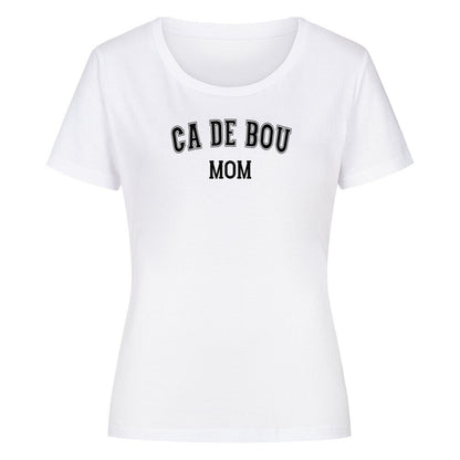 Premium Organic Damen-Shirt "Ca de Bou - MOM" Weiß – hunde-shirt.de