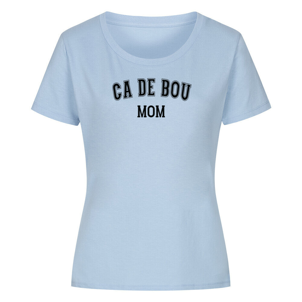 Premium Organic Damen-Shirt "Ca de Bou - MOM" Sky Blue – hunde-shirt.de