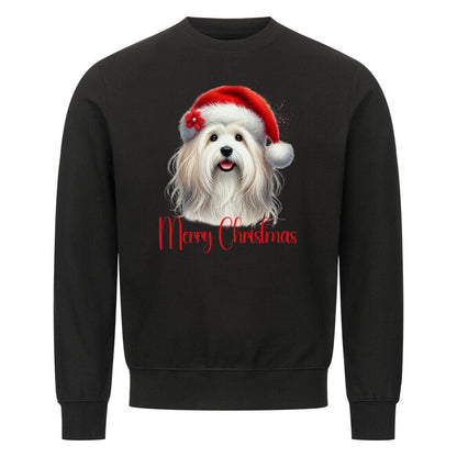 Premium Sweatshirt "Coton de Tuléar - Merry Christmas" Schwarz – hunde-shirt.de