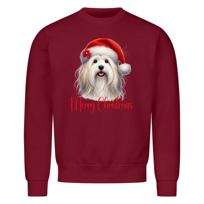 Premium Sweatshirt "Coton de Tuléar - Merry Christmas" Burgunder – hunde-shirt.de