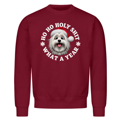 Premium Sweatshirt "Coton de Tuléar - HO HO..." Burgunder – hunde-shirt.de