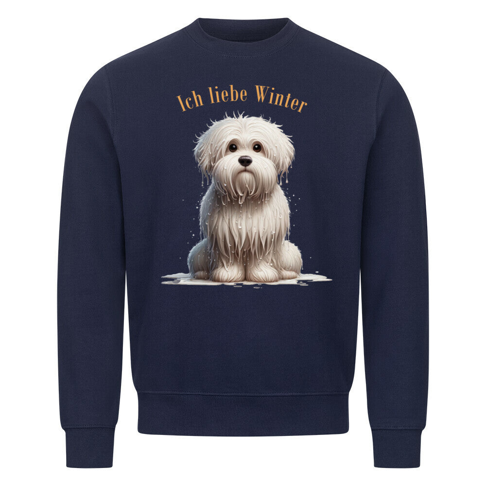 Premium Sweatshirt "Coton de Tuléar - Ich liebe..." Navy Blue – hunde-shirt.de