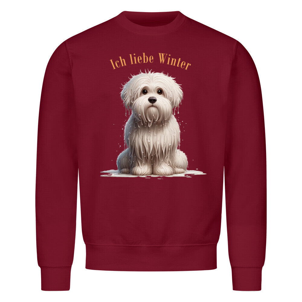 Premium Sweatshirt "Coton de Tuléar - Ich liebe..." Burgunder – hunde-shirt.de