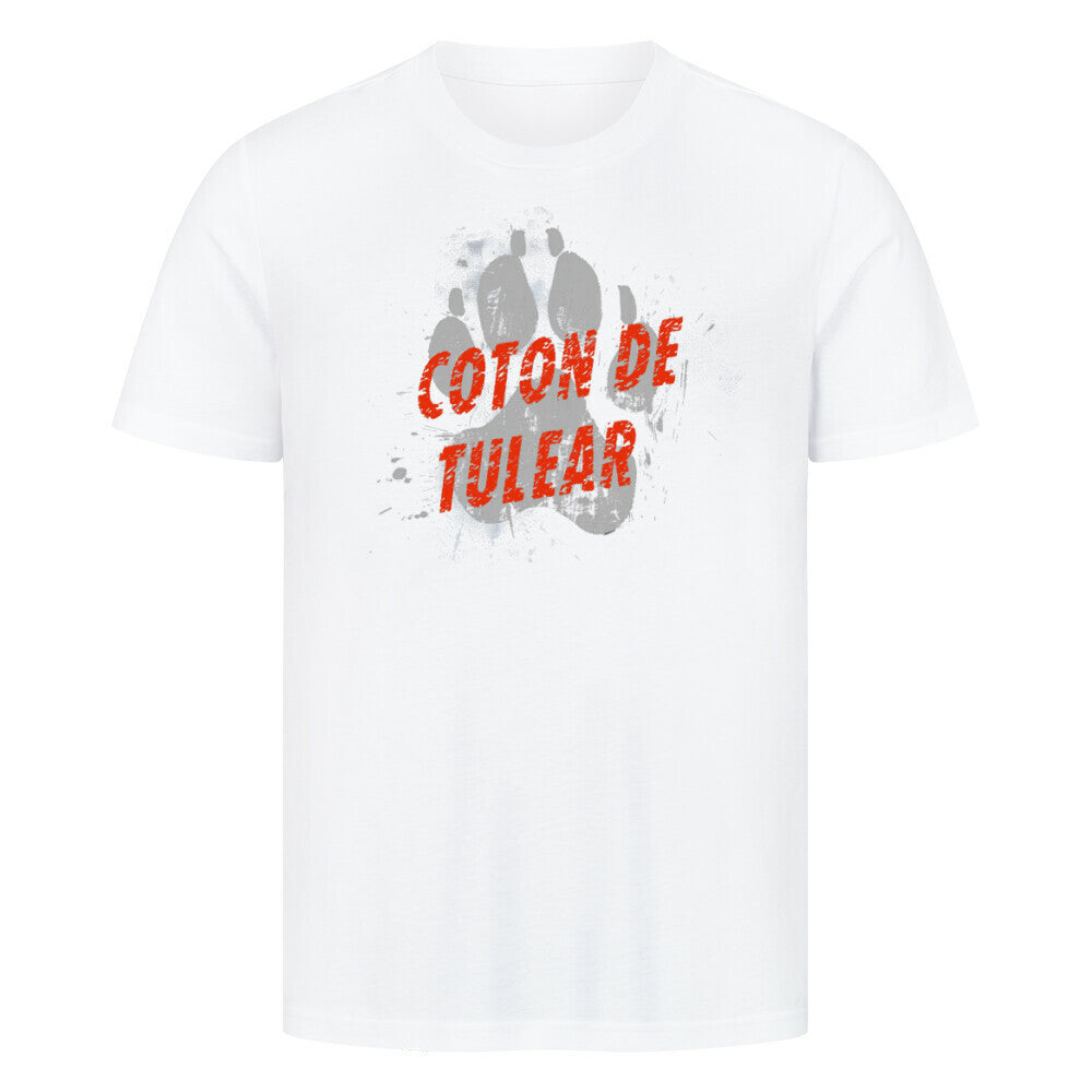 Premium T-Shirt "Coton de Tuléar - PAW" Weiß – hunde-shirt.de