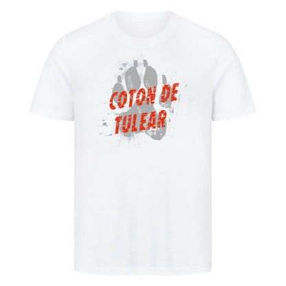 Premium T-Shirt "Coton de Tuléar - PAW" Weiß – hunde-shirt.de