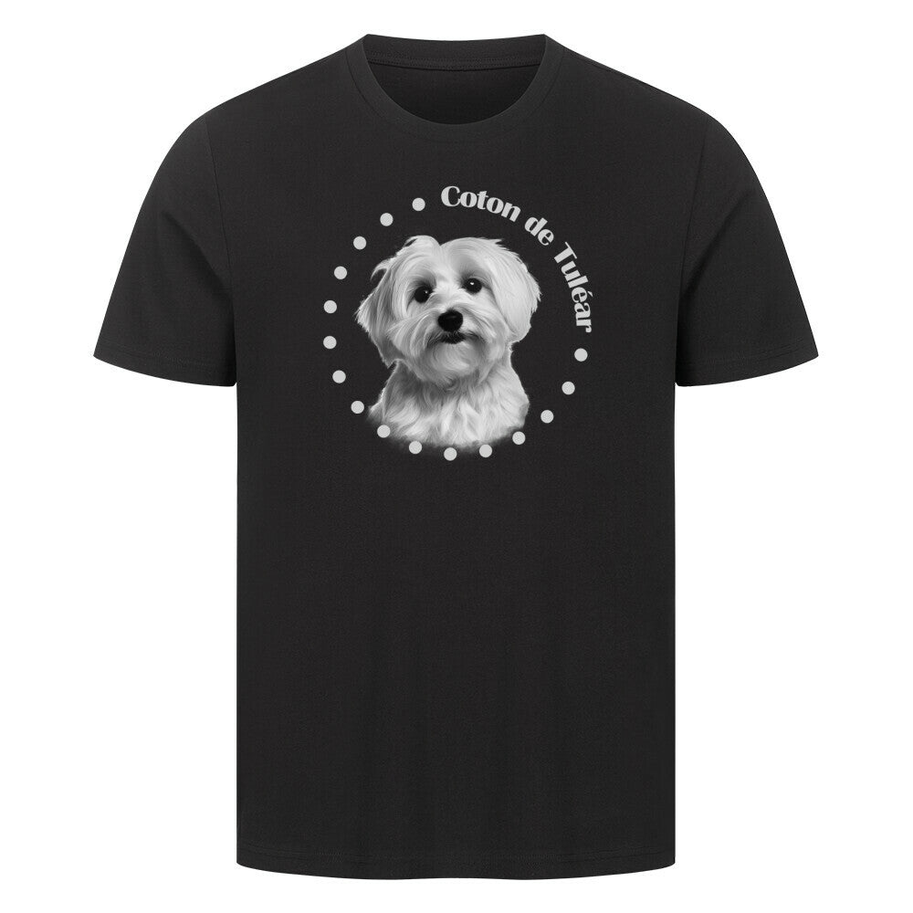 Premium T-Shirt "Coton de Tuléar - Breed" Schwarz – hunde-shirt.de