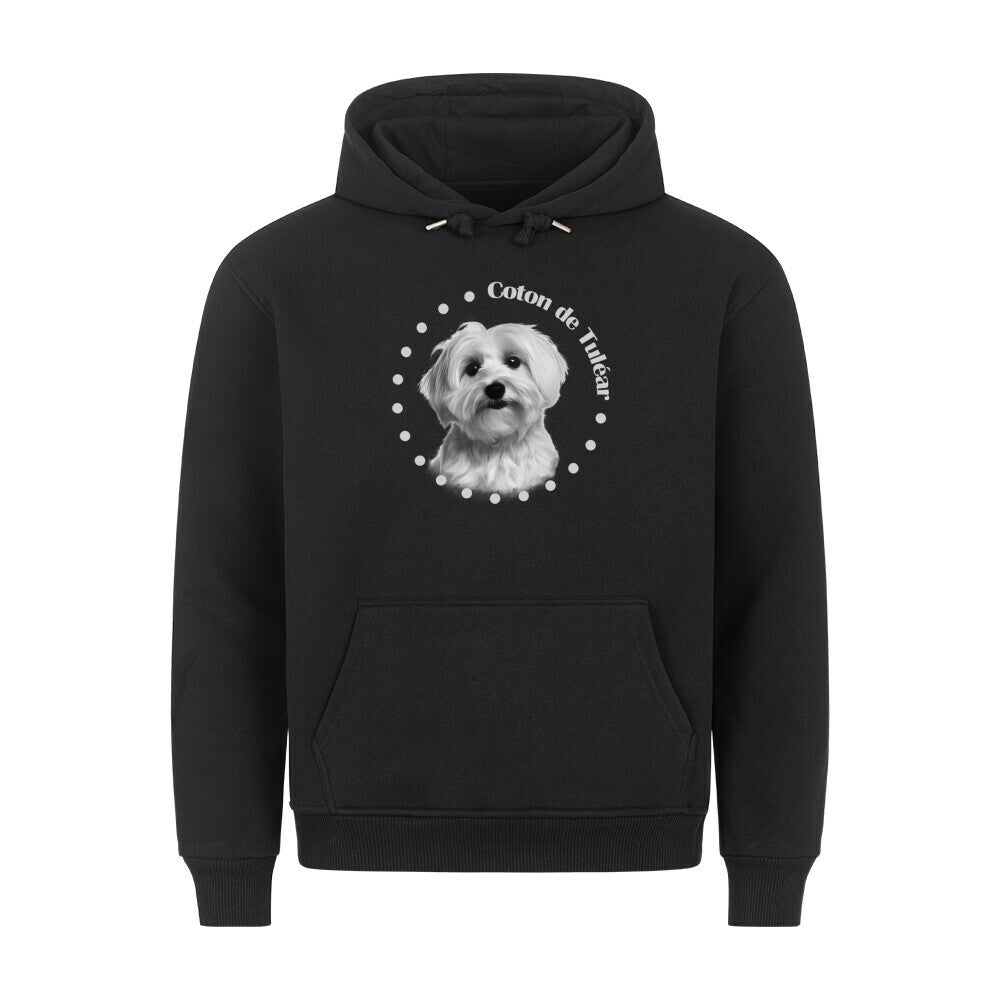 Premium Hoodie "Coton de Tuléar - Breed" Schwarz – hunde-shirt.de
