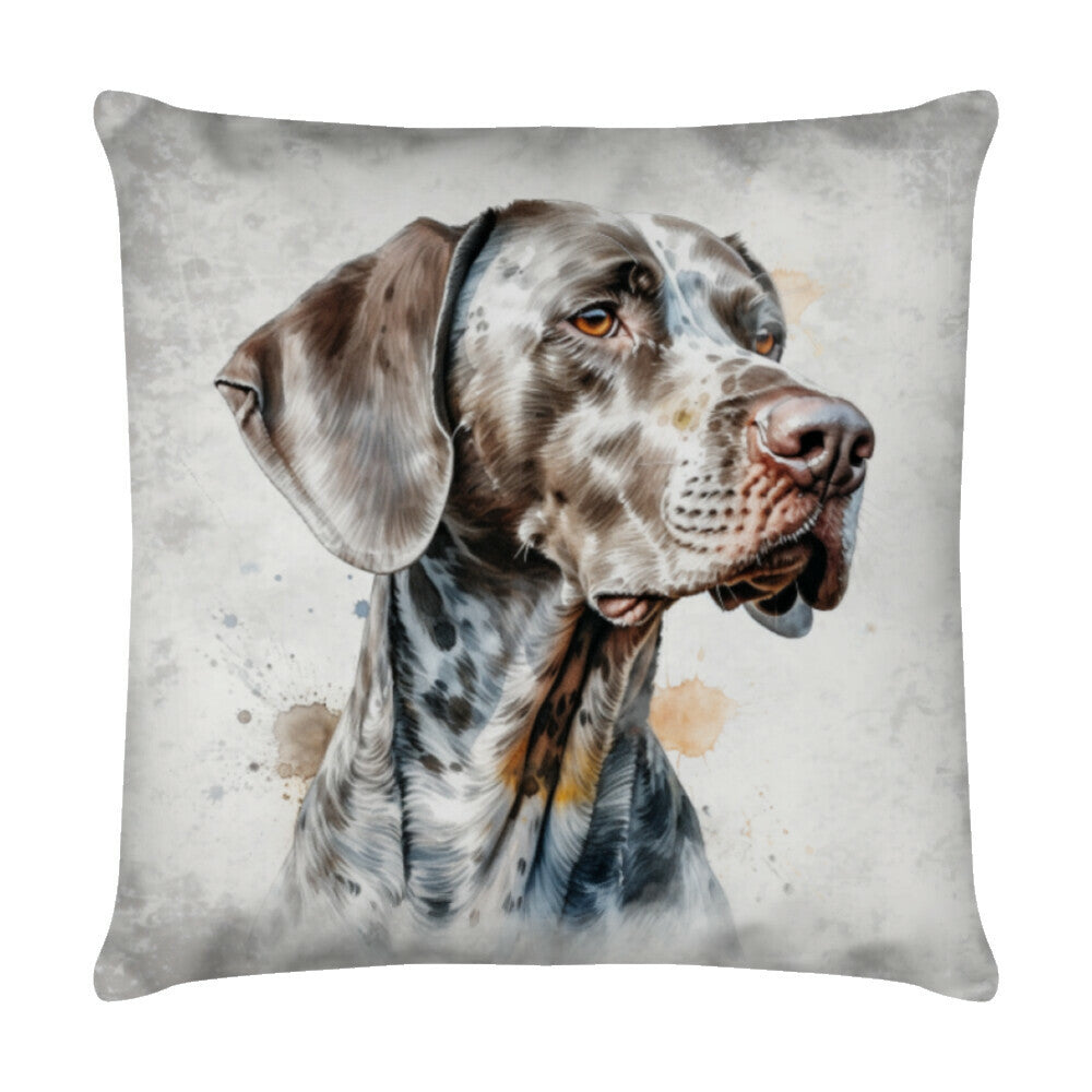 Kissen "Deutsch Kurzhaar - Portrait 2" Weiß – hunde-shirt.de