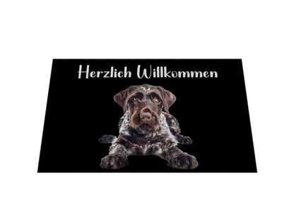 Fußmatte "Deutsch Drahthaar - Herzlich Willkommen" – hunde-shirt.de