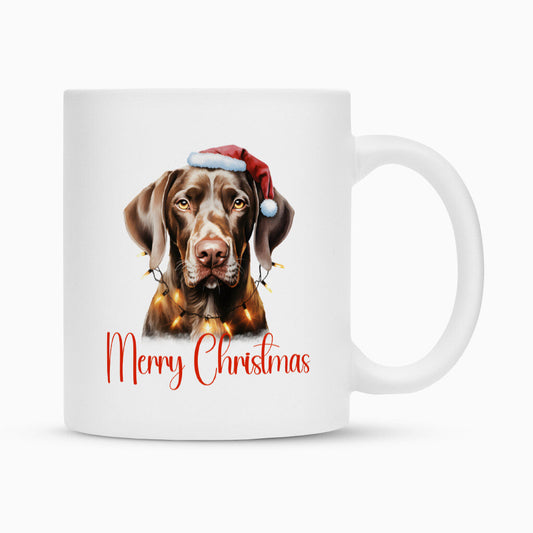 Tasse "Deutsch Kurzhaar - Merry Christmas 2" Weiß – hunde-shirt.de
