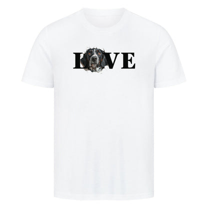 Premium T-Shirt "Deutsch Kurzhaar - LOVE" Weiß – hunde-shirt.de