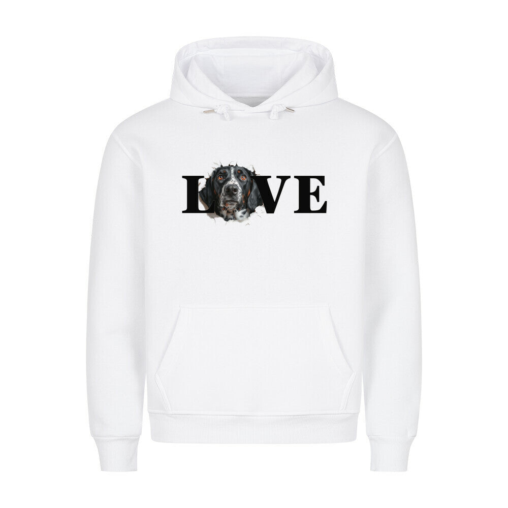 Premium Hoodie "Deutsch Kurzhaar - LOVE" Weiß – hunde-shirt.de