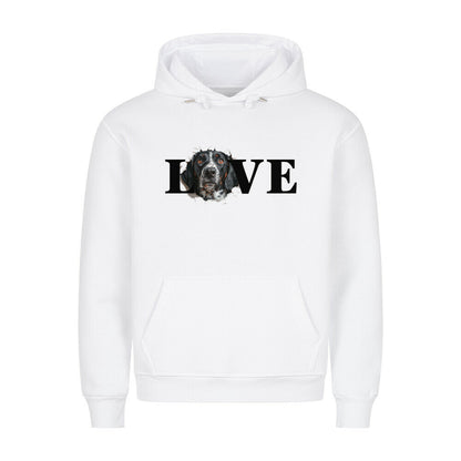 Premium Hoodie "Deutsch Kurzhaar - LOVE" Weiß – hunde-shirt.de