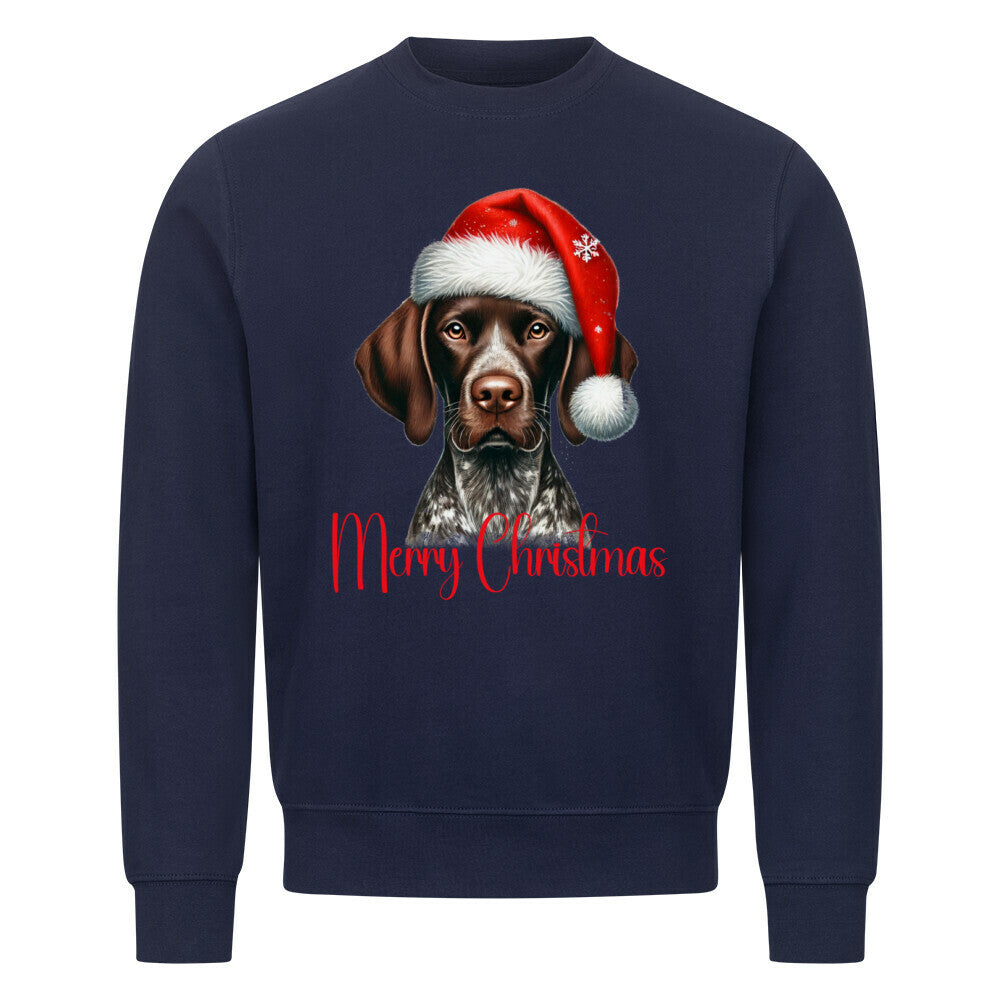 Premium Sweatshirt "Deutsch Kurzhaar - Merry Christmas" Navy Blue – hunde-shirt.de