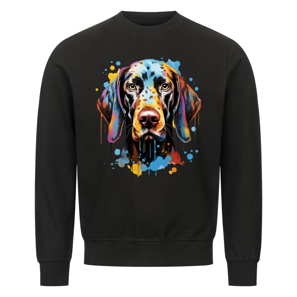 Premium Sweatshirt "Deutsch Kurzhaar - Paint" Schwarz – hunde-shirt.de