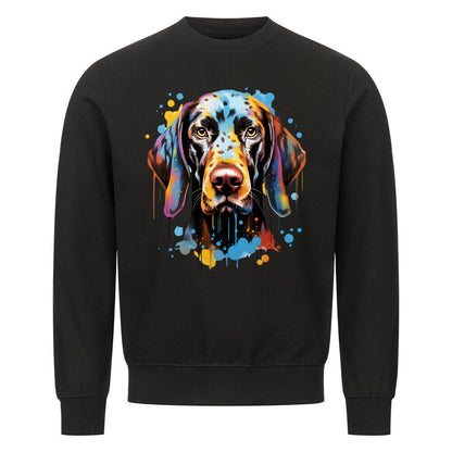 Premium Sweatshirt "Deutsch Kurzhaar - Paint" Schwarz – hunde-shirt.de