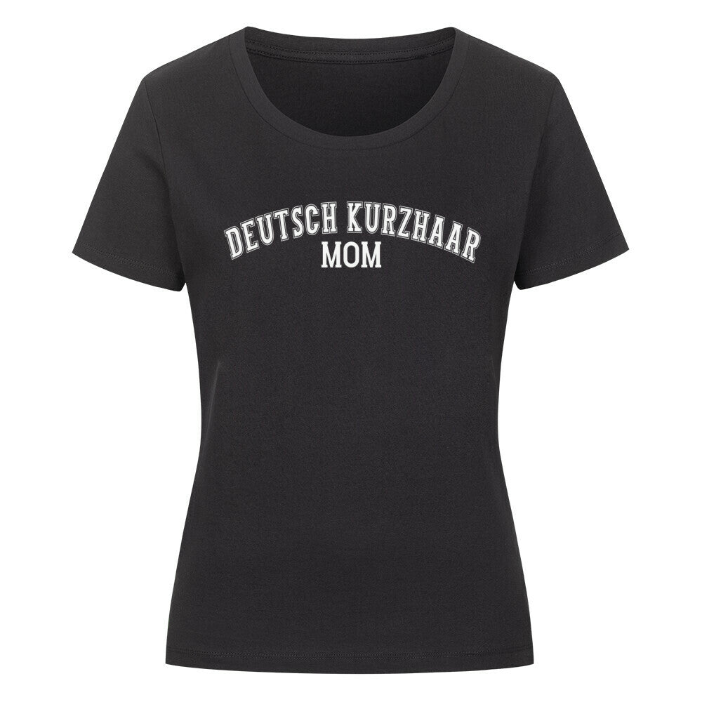 Premium Organic Damen-Shirt "Deutsch Kurzhaar - MOM" Schwarz – hunde-shirt.de