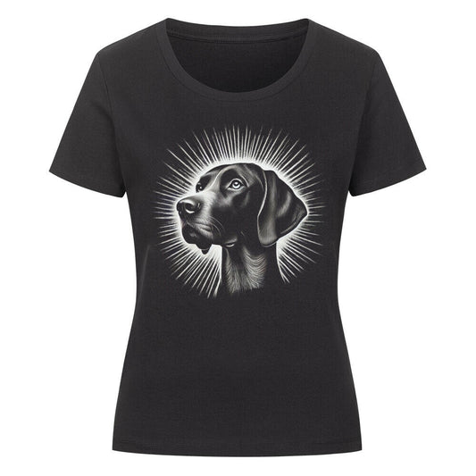 Premium Organic Damen-Shirt "Deutsch Kurzhaar - Shine" Schwarz – hunde-shirt.de