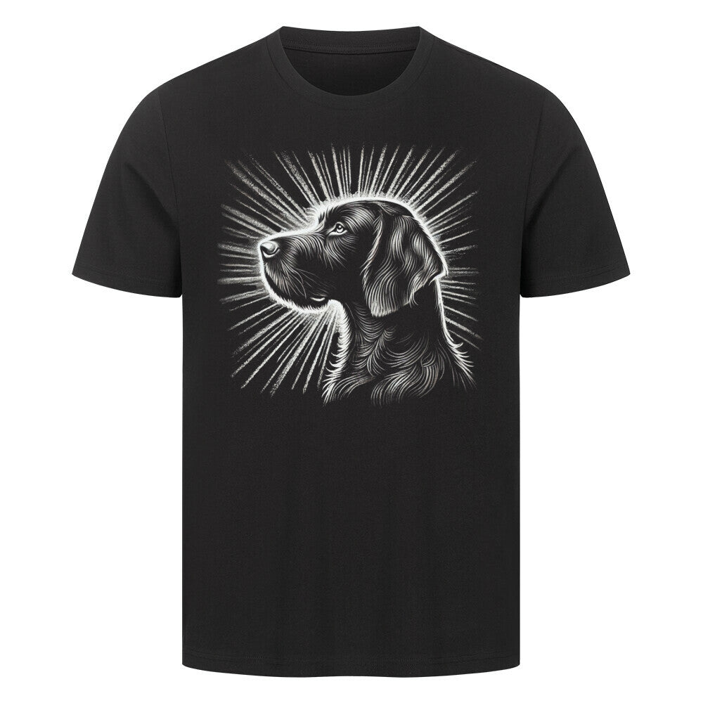 Premium T-Shirt "Deutsch Drahthaar - Shine" Schwarz – hunde-shirt.de
