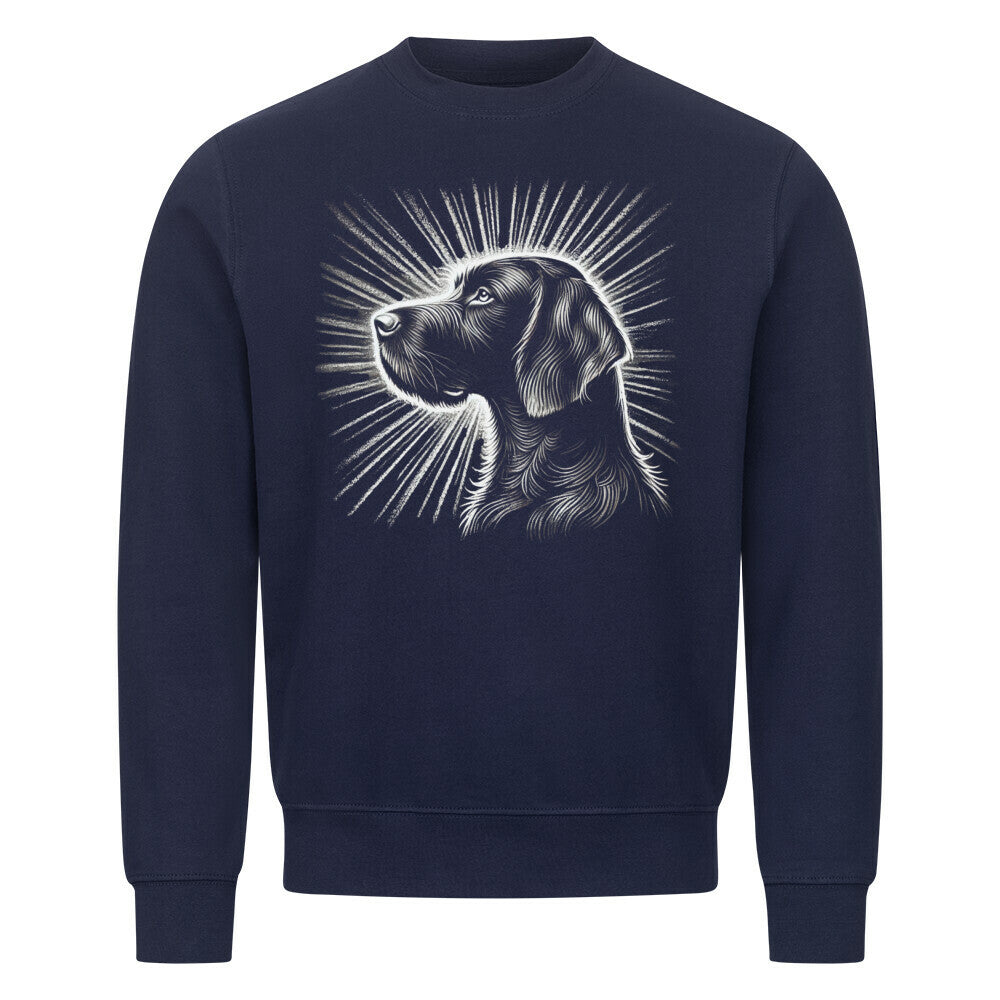 Premium Sweatshirt "Deutsch Drahthaar - Shine" Navy Blue – hunde-shirt.de