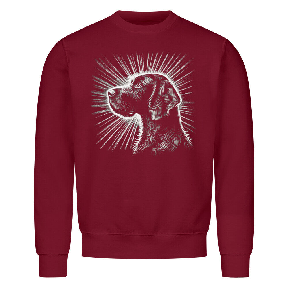 Premium Sweatshirt "Deutsch Drahthaar - Shine" Burgunder – hunde-shirt.de