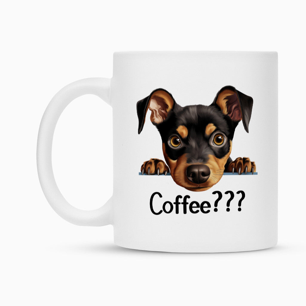 Tasse "Deutscher Pinscher - Coffee???" – hunde-shirt.de
