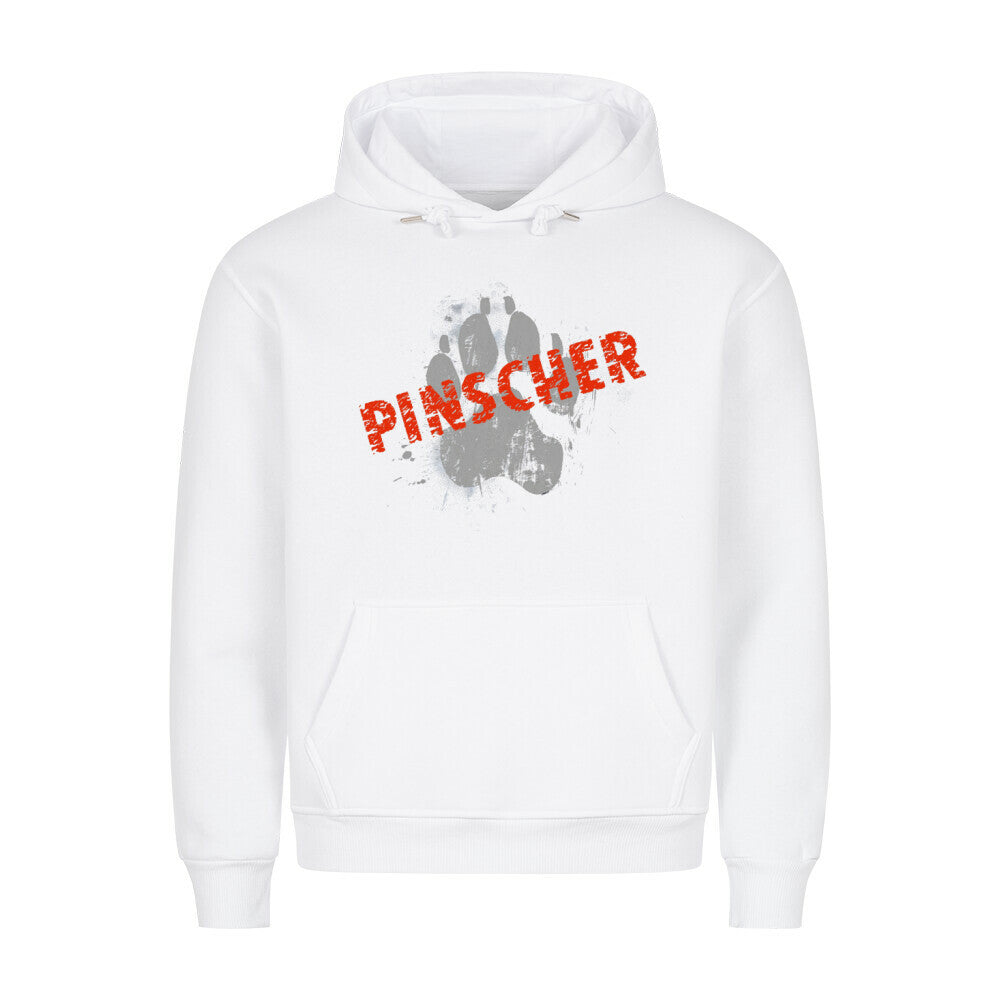 Premium Hoodie "Deutscher Pinscher - PAW" Weiß – hunde-shirt.de