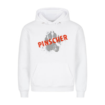 Premium Hoodie "Deutscher Pinscher - PAW" Weiß – hunde-shirt.de