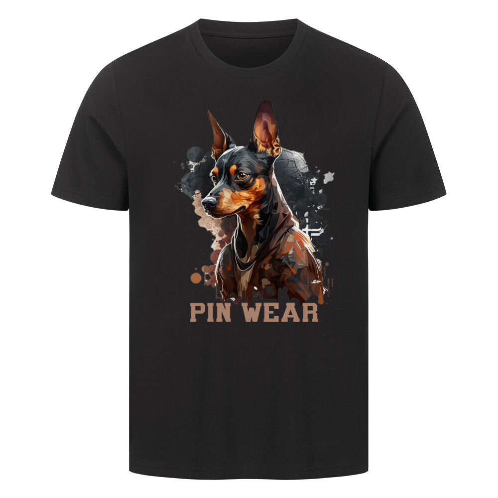 Premium T-Shirt "Deutscher Pinscher - PIN WEAR" Schwarz – hunde-shirt.de