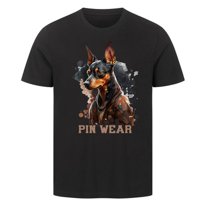 Premium T-Shirt "Deutscher Pinscher - PIN WEAR" Schwarz – hunde-shirt.de