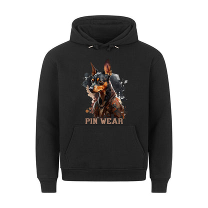 Premium Hoodie "Deutscher Pinscher - PIN WEAR" Schwarz – hunde-shirt.de