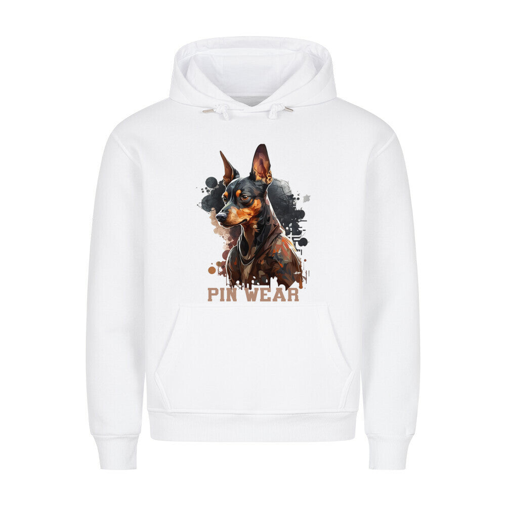 Premium Hoodie "Deutscher Pinscher - PIN WEAR" Weiß – hunde-shirt.de