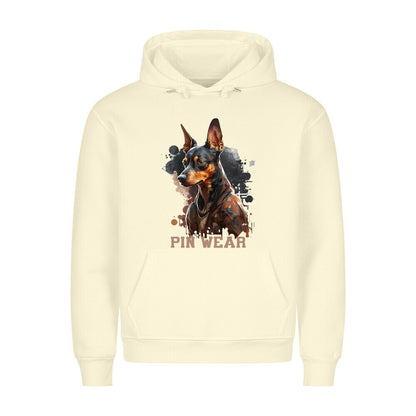 Premium Hoodie "Deutscher Pinscher - PIN WEAR" Beige – hunde-shirt.de