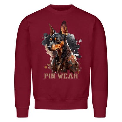 Premium Sweatshirt "Deutscher Pinscher - PIN WEAR" Burgunder – hunde-shirt.de