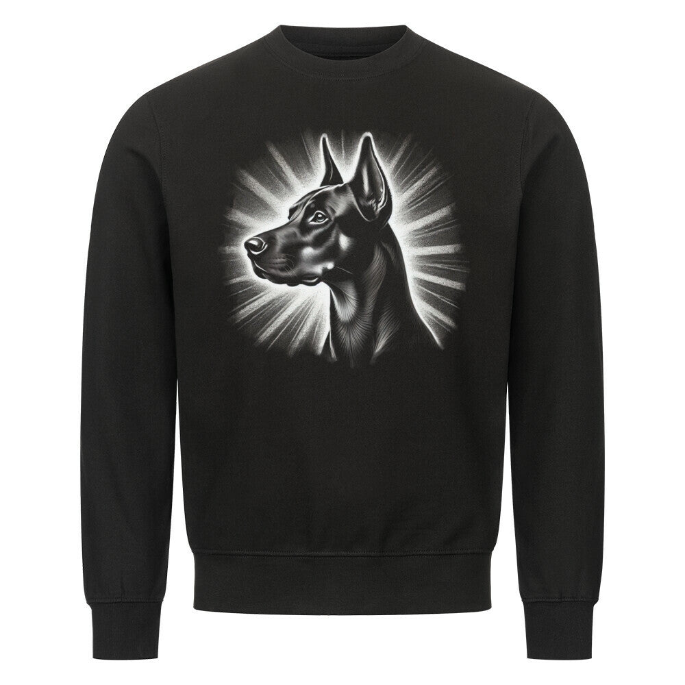 Premium Sweatshirt "Deutscher Pinscher - Shine" Schwarz – hunde-shirt.de