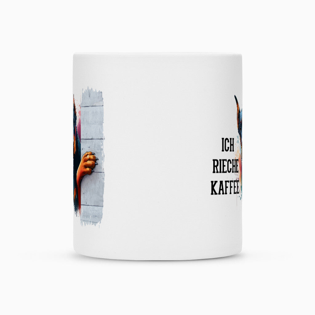 Tasse "Dobermann - Ich rieche Kaffee" – hunde-shirt.de