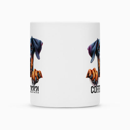 Tasse "Dobermann - Coffee?!" – hunde-shirt.de